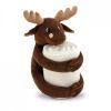 Mantas moose de poliéster marron para personalizar vista 1