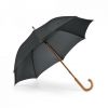 Paraguas clásicos betsey de poliéster negro con logo vista 1