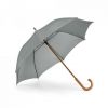 Paraguas clásicos betsey de poliéster gris con logo vista 1