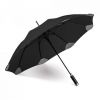 Paraguas clásicos pula de plástico negro con publicidad vista 1