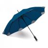 Paraguas clásicos pula de plástico azul con publicidad vista 1