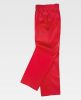 Pantalones de trabajo workteam b1402 de poliéster rojo para personalizar vista 1