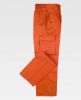 Pantalones de trabajo workteam b14 naranja con publicidad vista 1