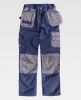 Pantalones de trabajo workteam b1419 de poliéster marino gris para personalizar vista 1