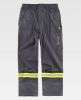 Pantalones reflectantes workteam inifugo, antiestatico de algodon gris oscuro para personalizar vista 1