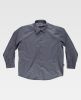 Camisas de trabajo workteam cuello clasico y un bolsillo de poliéster gris para personalizar vista 1