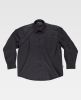 Camisas de trabajo workteam cuello clasico y un bolsillo de poliéster negro para personalizar vista 1