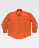 Camisas de trabajo workteam cuello clasico y un bolsillo de poliéster naranja para personalizar vista 1