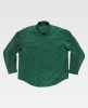 Camisas de trabajo workteam cuello clasico y un bolsillo de poliéster verde para personalizar vista 1