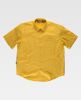 Camisas de trabajo workteam manga corta cuello clasico de poliéster amarillo para personalizar vista 1