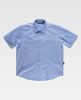 Camisas de trabajo workteam manga corta cuello clasico de poliéster celeste para personalizar vista 1