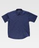 Camisas de trabajo workteam manga corta cuello clasico de poliéster marino para personalizar vista 1