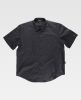 Camisas de trabajo workteam manga corta cuello clasico de poliéster negro para personalizar vista 1