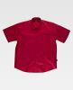 Camisas de trabajo workteam manga corta cuello clasico de poliéster rojo para personalizar vista 1