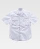 Camisas de trabajo workteam manga corta blanco con publicidad vista 1