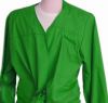 Blusones peñas cuello abierto 1 color de algodon verde para personalizar vista 1