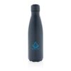 botella de acero inoxidable al vacío de color sólido azul vista2