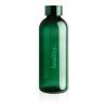 botella de agua estanca con tapa metálica verde vista2