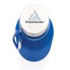 botella de silicona plegable antigoteo con tapa azul vista2