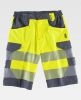 Pantalones reflectantes workteam bermuda alta visibilidad de poliéster amarillo fluor gris carbon para personalizar vista 1