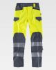 Pantalones reflectantes workteam combinado alta visibilidad de poliéster amarillo fluor gris carbon para personalizar vista 1