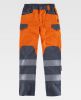 Pantalones reflectantes workteam combinado alta visibilidad de poliéster gris naranja fluor para personalizar vista 1