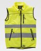 Chalecos reflectantes workteam workshell con tejido ropstop y alta visibil amarillo fluor con publicidad vista 1