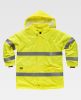 Chaquetas y parkas reflectantes workteam acolchada impermeable alta visibilidad de poliéster amarillo fluor para personalizar vista 1