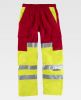 Pantalones reflectantes workteam combinado con refuerzos alta visibilidad de poliéster rojo amarillo flúor para personalizar vista 1