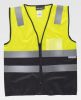 Chalecos reflectantes workteam combinado y parte superior alta visibilidad de poliéster amarillo fluor negro para personalizar vista 1