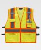 Chalecos reflectantes workteam tejido oxford reflectante fluorescente con aj fluo yellow fluo orange con publicidad vista 1
