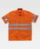Camisas reflectantes workteam mc alta visibilidad de poliéster naranja fluor para personalizar vista 1
