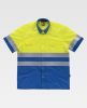 Camisas reflectantes workteam mc de poliéster amarillo fluor azulina para personalizar vista 1