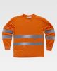 Camisetas reflectantes workteam alta visibilidad ml c39 naranja fluor con publicidad vista 1