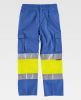 Pantalones reflectantes workteam combinado alta visibilidad , y dos bolsill amarillo fluor con publicidad vista 1