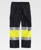 Pantalones reflectantes workteam combinado alta visibilidad , y dos bolsill negro amarillo fluor con publicidad vista 1