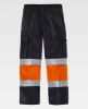 Pantalones reflectantes workteam combinado alta visibilidad , y dos bolsill negro naranja fluor con publicidad vista 1