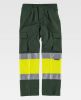 Pantalones reflectantes workteam combinado alta visibilidad , y dos bolsill paramedic green fluo yellow con publicidad vista 1