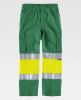 Pantalones reflectantes workteam combinado alta visibilidad , y dos bolsill fluo yellow lime con publicidad vista 1