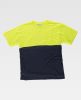 Camisetas reflectantes workteam mc combinada alta visibilid azul marino amarillo flúor con publicidad vista 1