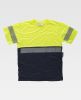 Camisetas reflectantes workteam combinada mc de poliéster azul marino amarillo flúor para personalizar vista 1