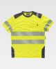 Camisetas reflectantes workteam mc alta visibilidad combina amarillo fluor gris carbon con publicidad vista 1
