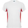 Camisetas técnicas roly tokyo de poliéster blanco rojo vista 1