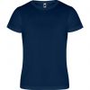 Camisetas técnicas roly camimera de poliéster azul marino con logo vista 1