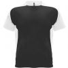 Camisetas técnicas roly bugatti de poliéster negro/blanco con impresión vista 1