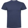 Camisetas manga corta roly braco de 100% algodón azul denim con impresión vista 1