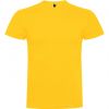 Camisetas manga corta roly braco de 100% algodón amarillo golden con impresión vista 1