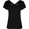 Camisetas manga corta roly agnese mujer de algodon negro para personalizar vista 1