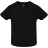 Camisetas manga corta roly baby de 100% algodón negro para personalizar vista 1