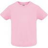 Camisetas manga corta roly baby de 100% algodón rosa claro para personalizar vista 1